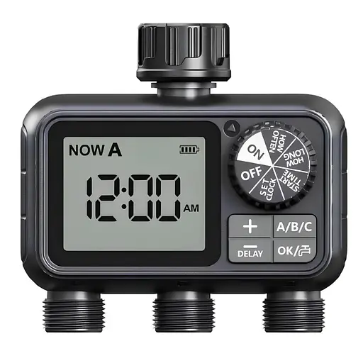 Программируемый таймер подачи воды XON WaterTimer X347 для полива (XWTDB3152401B 3527) Черный - фото 1