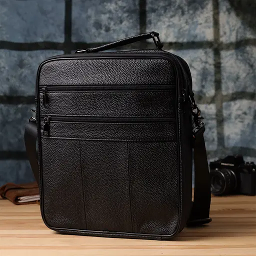 Сумка чоловіча з ручкою для перенесення в руці з натуральної шкіри Vintage 27х35х9,5 см sum0027495 - фото 10