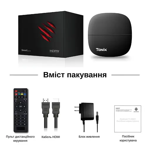 Смарт ТВ-приставка Tanix A3 2/16GB Android 10 (TBA30216B 3602) Чорна - фото 13