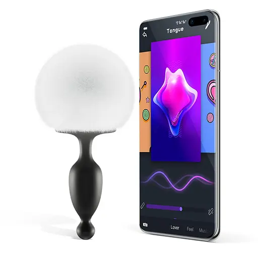 Анальная пробка с вибрацией и хвостиком Magic Motion Bunny 12.9 см (черный) - фото 2