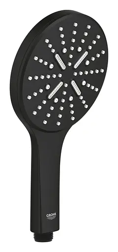Ручний душ 3 режими струменя Grohe Rainshower Smartactive 130 22127KF0, Чорний матовий - фото 1
