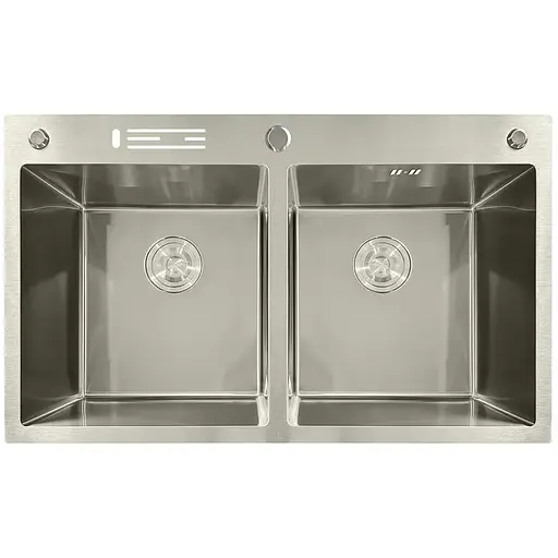 Кухонна мийка з нержавіючої сталі Mixxus MH8350-DK Nano-Silver MI7052, Нержавіюча сталь - фото 1