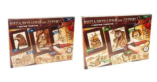 Набір для творчості Випалювання по дереву + художнє тонування, укр - фото 4