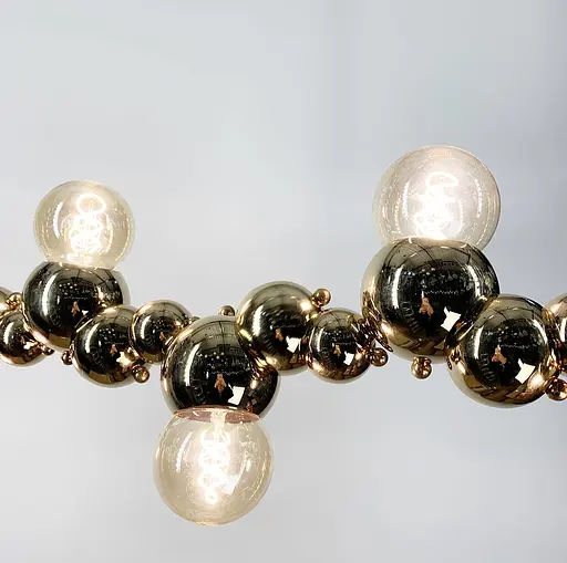 Bubble в золотом каркасе Line.F Длина 100 см - фото 2