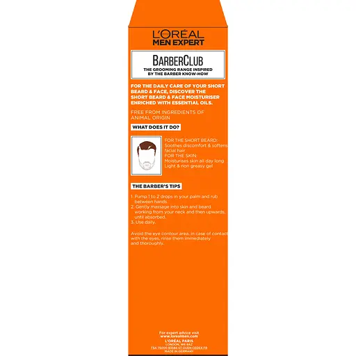 Гель по уходу за кожей лица и щетиной L'Oreal Paris Men Expert Barber Club Moisturiser увлажняющий 50 мл - фото 5