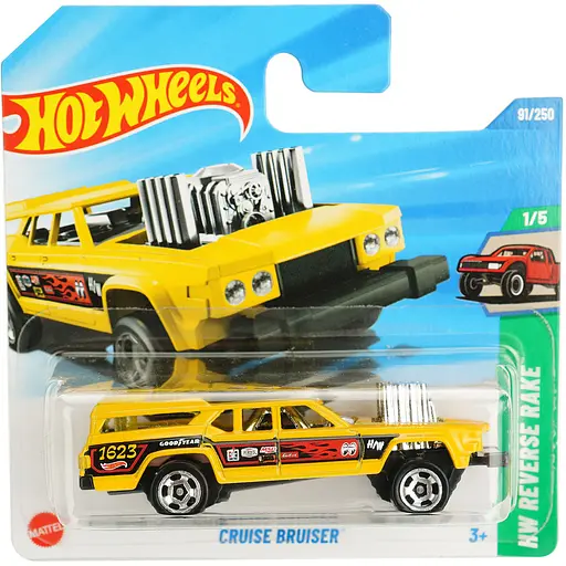 Базовая машинка Hot Wheels HW Reverse Rake Cruise Bruiser желтая (5785) HYX77-N521        