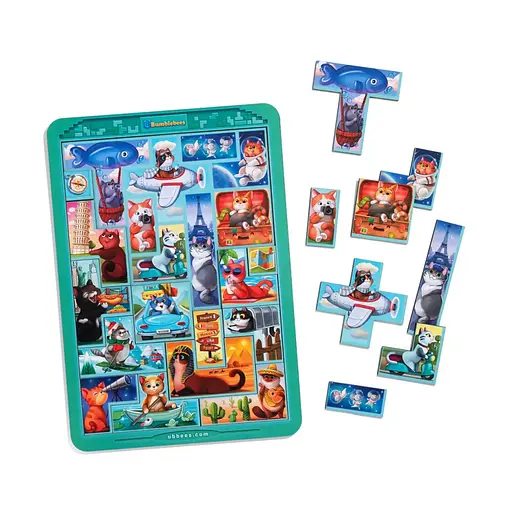 Деревянный сортер "Тетрис большой - Котики" Ubumblebees (ПСД125) PSD125 - фото 2