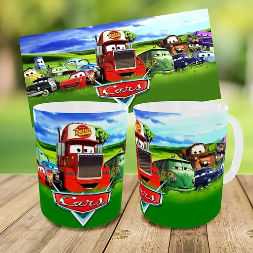 Набір: дитяча сумка-бананка+кружка Тачки Блискавка Маквін 32х15см, бананка для хлопчика через плече на подарунок (00979) - фото 3