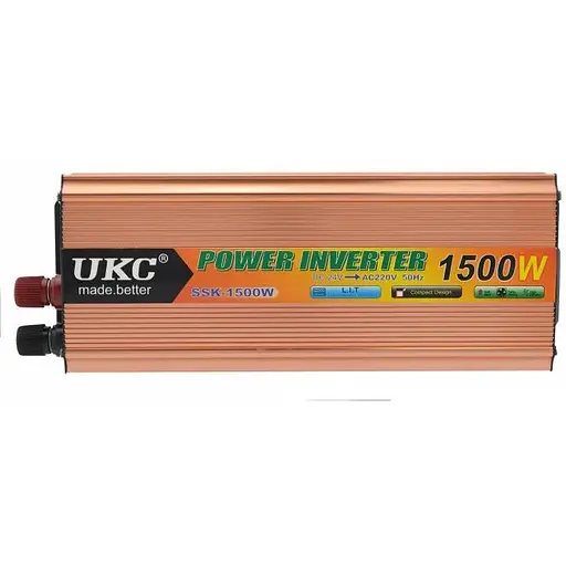 Преобразователь постоянного тока 1500W UKC SSK-1500W AC/DC 12V инвертор для автомобиля 12В-220В - фото 1