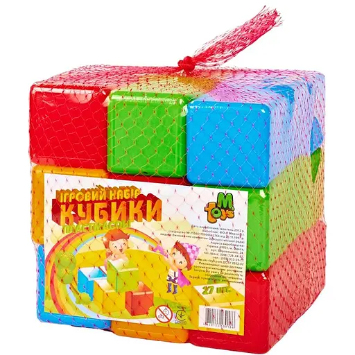 Игровой набор цветных кубиков 09064, 27 шт