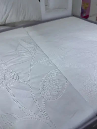 Постільна білизна Marlet V1 Beyaz Ранфорс Жаккард з вишивкою Clasy pbe0052073 - фото 4