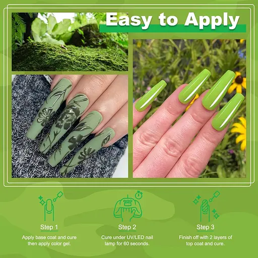 Набор гель-лака для ногтей с 9-цветным покрытием, 3 бутылками базового матового верхнего покрытия и пилкой для ногтей - фото 6