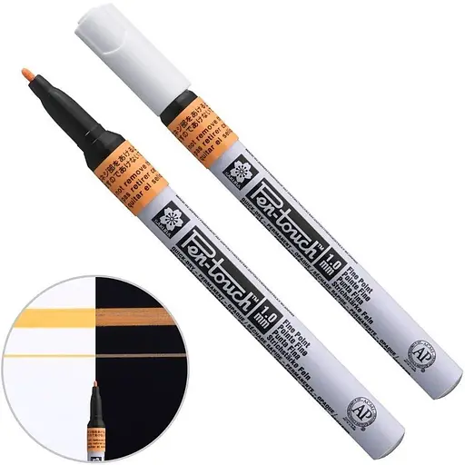 Маркер Pen-Touch Оранжевий флуоресцентний тонкий (FINE) 1 мм Sakura - фото 1