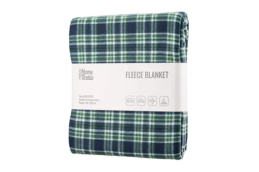 Плед Ardesto Fleece 160х200 см клетка зеленая (ART0702PB) - фото 1