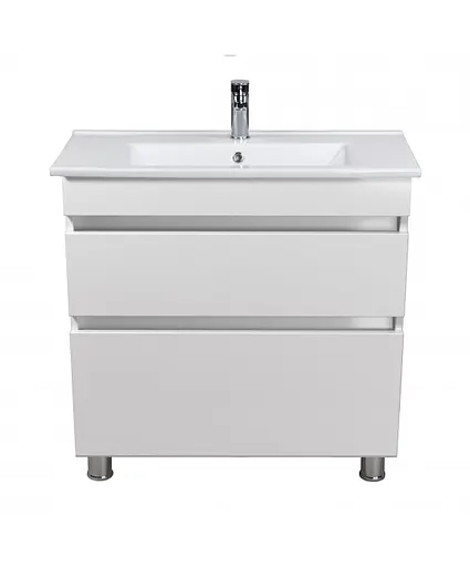 Тумба Мойдодир MoonShine 80 з умивальником Su-80 на ніжках Білий - фото 2