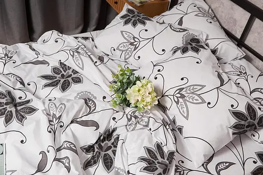 Пододеяльник Moon&Star Бязь Gold Люкс Gray Denim Двуспальный 175x210 см - фото 5