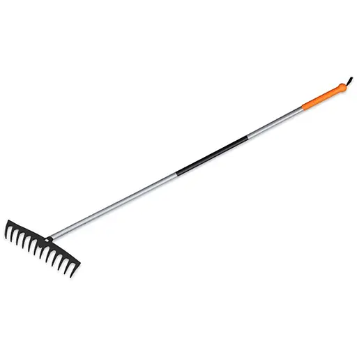 Граблі пластикові Bradas TQ 12 зубців зі сталевим черенком TQ-G12TS - фото 1