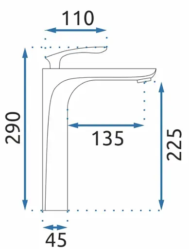 Змішувач для умивальника Rea Orbit високий black/золото REA-B2055 Чорний - фото 5