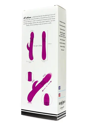 Вібратор-кролик B - Series Power Ella, 23.5 см (фуксія) - фото 10