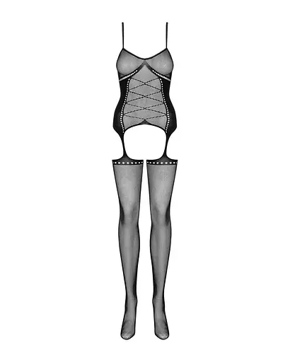Бодістокінг Obsessive Bodystocking G314 імітація корсета та корсетного шнурівки S/M/L - фото 5
