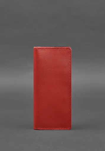 Шкіряне портмоне-купюрник 11.0 червоне - фото 2