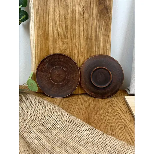 Блюдце для чашки керамичесое (глиняое) - фото 5