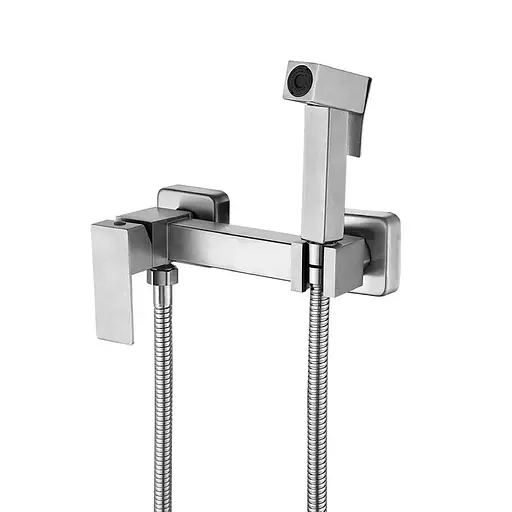 Смеситель для гигиенического душа наружного монтажа Zerix KUB-222 ZX4858, Нержавеющая сталь - фото 1