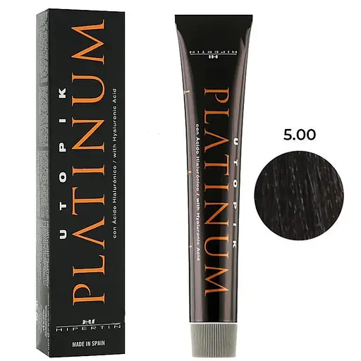 Професійна стійка крем-фарба для волосся Hipertin Platinum 5.00 світло-каштановий 60 мл - фото 2