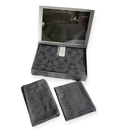 Постільна білизна Emeral Antrasit Сатин-Бамбук Maison D'or pbe0051923 - фото 2
