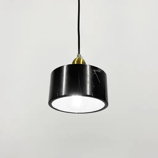 Латунний підвіс із чорним мармуровим плафоном Ø 15 см | Арт. SC 9/1 BK | Line F - фото 7