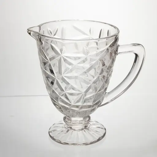 Кувшин стеклянный для компота 1.2 л прозрачный ребристый графин для лимонада Yiwu HP-19-163 - фото 1