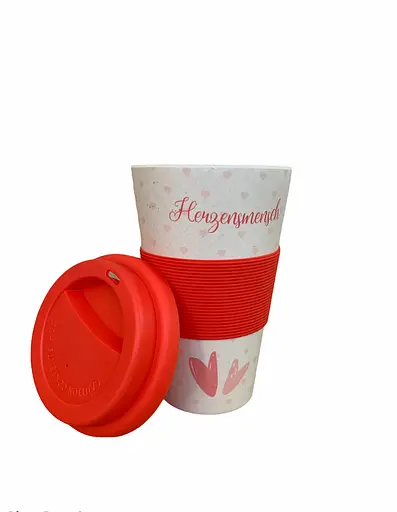 Эко-кружка термокружка Becher to go для кофе и чая из волокон бамбука 350 мл - фото 2