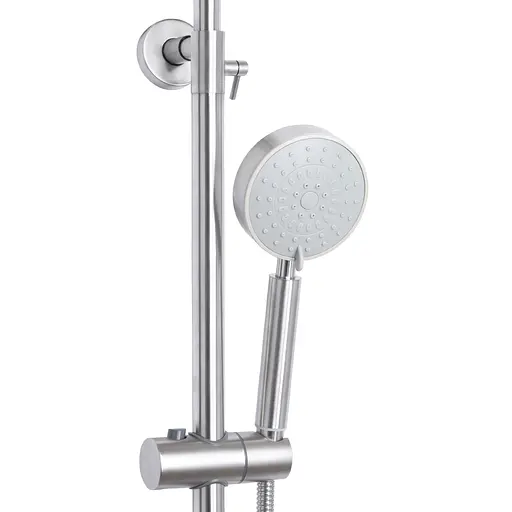 Душова стійка універсальна Lidz Aria 1120 на два споживача LDARI1120NKS46112 Nickel, Нержавіюча сталь - фото 4