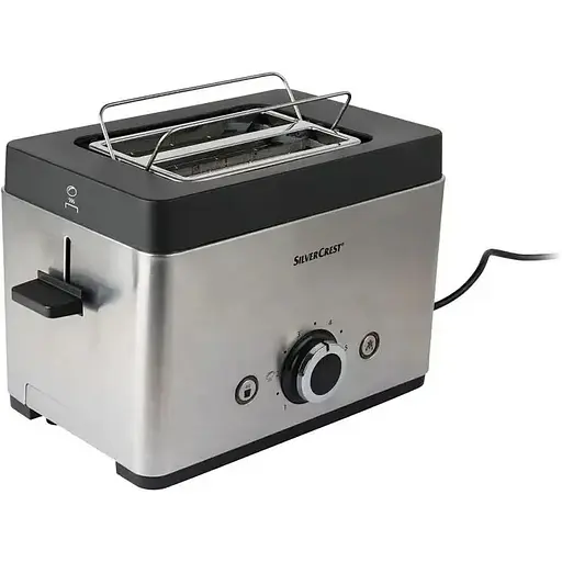 Тостер Silver Crest STT 850 silver с насадкой для булочек, размораживанием и регулировкой степени поджаривания - фото 4