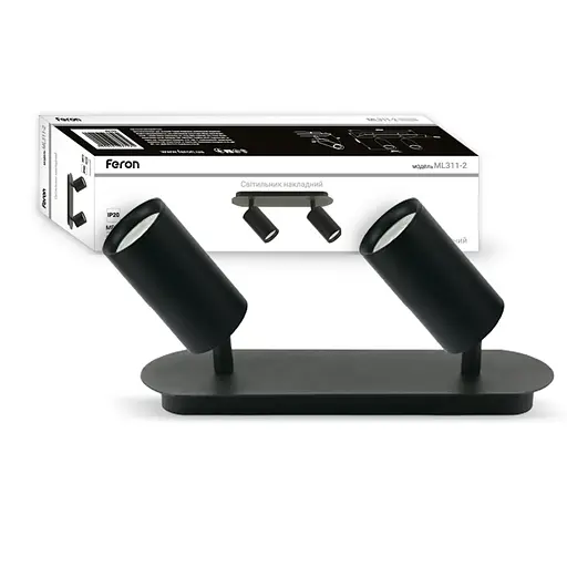 Спот Feron ML311-2 під лампу чорний - фото 1