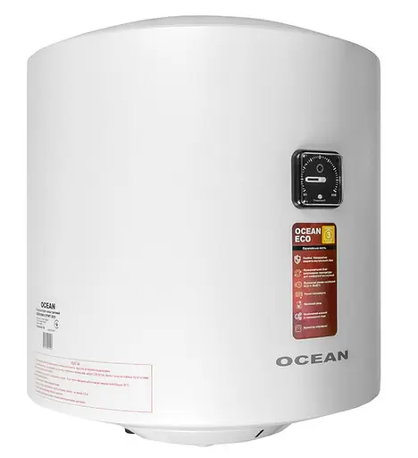 Водонагреватель Ocean FLAT 50 л, 1500 Вт, мокрый ТЭН, цилиндрический, вертикальный, белый (RZRS 50M-5 ETWT ECO) - фото 3