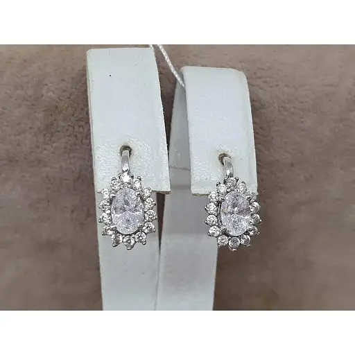 Серебряные серьги Агни МАЛИНКА с фианитами. 2161/9Р-CZ - фото 4