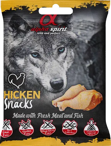 Напіввологі ласощі для собак Alpha Spirit Snacks Chicken, кубики з куркою, 50 г - фото 4