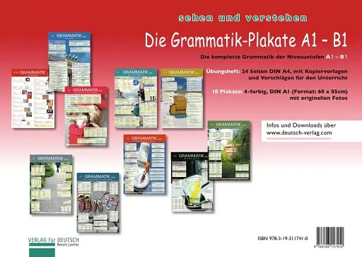 Die Grammatik-Plakate A1–B1. Übungsheft und 10 Plakate 10 Plakate