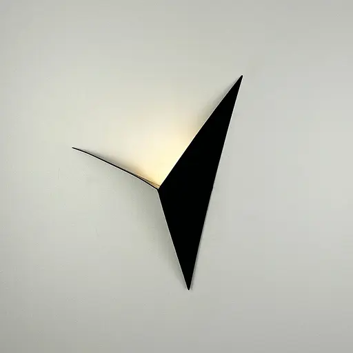 Чорне бра, що нагадує силует пташки 20х20 см Арт. W 58/1 BK Line F - фото 4