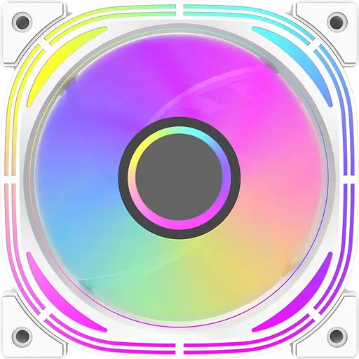 Вентилятор Darkflash INF24 SINGLE(PWM) white 120mm 4PIN+3PIN ARGB Билий (INF24 SINGLE(PWM) white) - фото 1