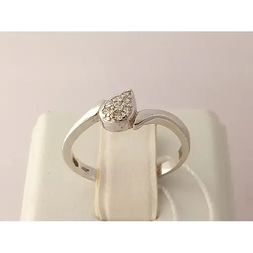 Срібне кільце Аметист з фіанітами 1551771 16 - фото 3