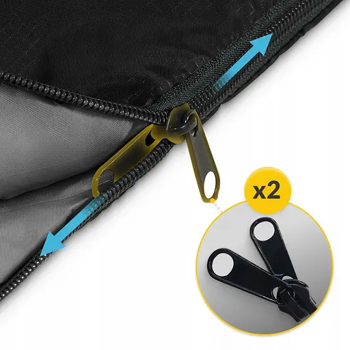 Спальный мешок (спальник) одеяло Mountain Goat Standard 2 в 1 MG0014 8 ...+20°C R Black/Grey (P-5905973400954) - фото 6