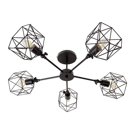 Люстра Brille лофт E27 60W BK (BL-788S/5) - фото 4