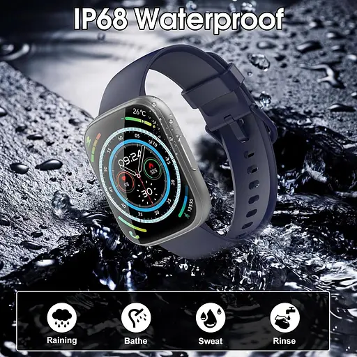 Розумний годинник Puqo для чоловіків і жінок, відповіді/дверей, 1,95-дюймовий фітнес-годинник з монітором швидкості - фото 4