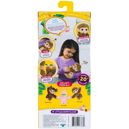 Інтерактивна іграшка Moose Little Live Pets Мавпеня Пепі Піч бежева (26766) - фото 8