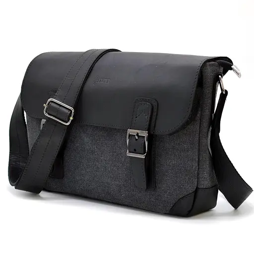 Шкіряна чоловіча сумка через плече TARWA 33х22х8 см nsa0001150 - фото 1