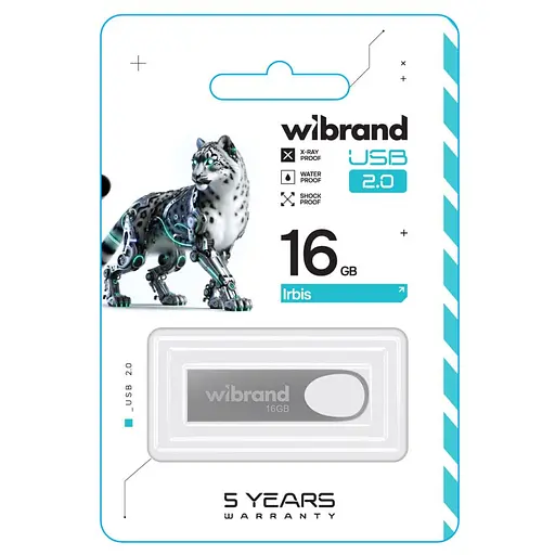 Flash Wibrand USB 2.0 Irbis 16Gb Silver - фото 2