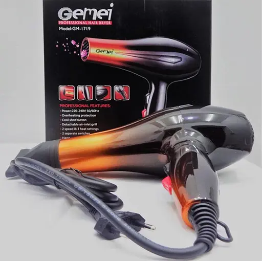 Фен для сушіння та укладання волосся Gemei GM-1719 - фото 4