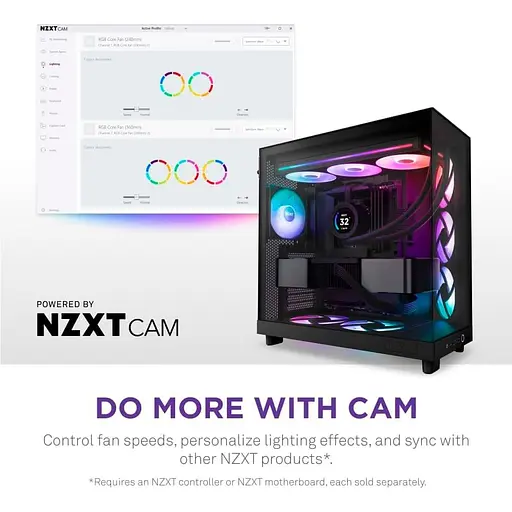 Вентилятор NZXT F360 RGB Core Black (RF-U36HF-B1) - фото 13